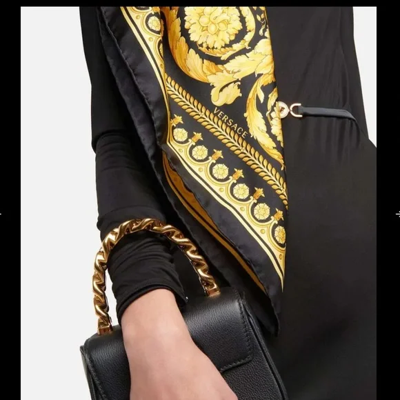 Versace Barocco Silk Scarf Unisex